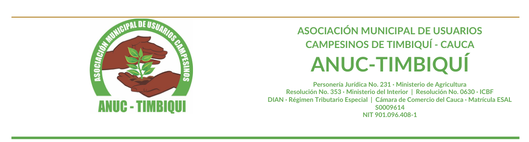 ANUC-TIMBIQUÍ · Asociación Municipal de Usuarios Campesinos de Timbiquí - Cauca